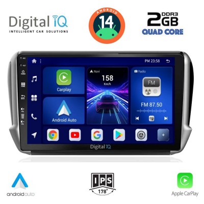 DIGITAL IQ BXC 3508_CPAA (10inc) MULTIMEDIA TABLET for PEUGEOT 208-2008 mod. 2012-2021