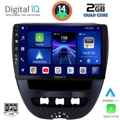 DIGITAL IQ BXC 3707_CPAA (10inc) MULTIMEDIA TABLET for CITROEN C1-PEUGEOT 107-TOYOTA AYGO mod. 2005-2014
