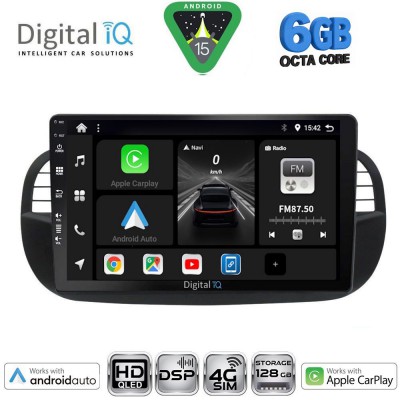 DIGITAL IQ BXF 17130BL_CPAA (9inc) MULTIMEDIA TABLET for FIAT 500 mod. 2007-2015 (BLACK)