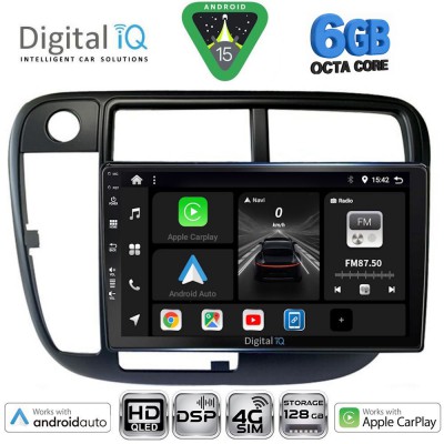 DIGITAL IQ BXF 17186_CPAA CLIMA (9inc) MULTIMEDIA TABLET for HONDA CIVIC mod. 1995-2001