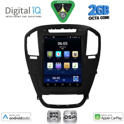 DIGITAL IQ BXF 5914BL_CPAA TESLA STYLE for OPEL INSIGNIA mod. 2008-2013 (Black colour)