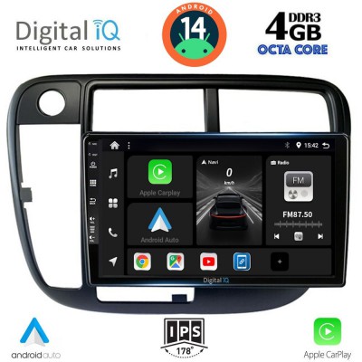 DIGITAL IQ BXF 6186_CPAA CLIMA (9inc) MULTIMEDIA TABLET for HONDA CIVIC mod. 1995-2001