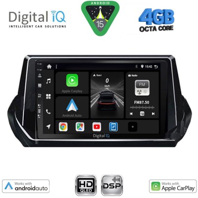 DIGITAL IQ BXF 16509_CPAA (9inc) MULTIMEDIA TABLET for PEUGEOT 208 – 2008 mod. 2021-2026