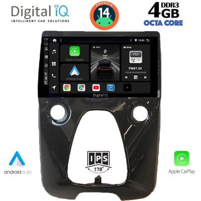 DIGITAL IQ BXF 6708_CPAA A/C (10inc) MULTIMEDIA TABLET for CITROEN C1-PEUGEOT 108-TOYOTA AYGO mod. 2014>