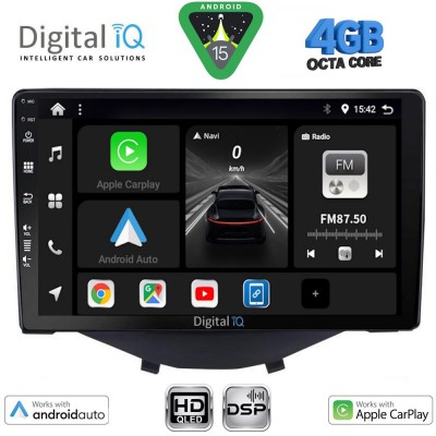 DIGITAL IQ BXF 16715_CPAA CLIMA-A/C (9inc) MULTIMEDIA TABLET for CITROEN C1-PEUGEOT 108-TOYOTA AYGO mod. 2014-2022
