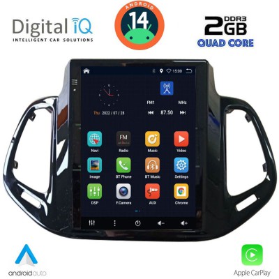 DIGITAL IQ BXC 3878_CPAA TESLA STYLE for JEEP COMPASS mod. 2017-2020