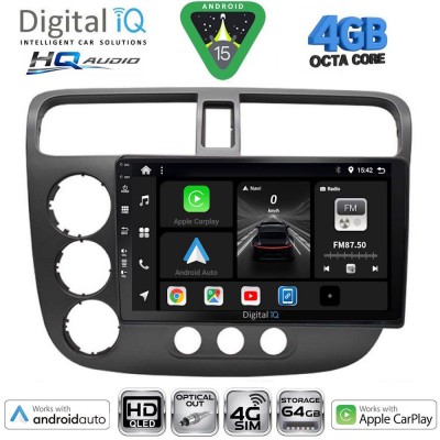DIGITAL IQ BXK 19187_CPAA (9inc) MULTIMEDIA TABLET for HONDA CIVIC 4D mod. 2001-2006