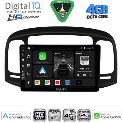 DIGITAL IQ BXK 19249BL_CPAA (9inc) MULTIMEDIA TABLET for HYUNDAI ACCENT mod. 2005-2012 (BLACK)