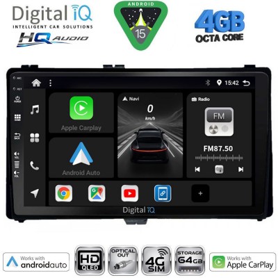 DIGITAL IQ BXK 19703_CPAA (9inc) MULTIMEDIA TABLET for TOYOTA AURIS mod. 2015-2021 – AYGO X mod. 2022-2026 – COROLLA mod. 2017-2019