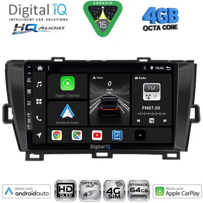 DIGITAL IQ BXK 19726BL_CPAA (9inc) MULTIMEDIA TABLET for TOYOTA PRIUS mod. 2009-2015 (BLACK)