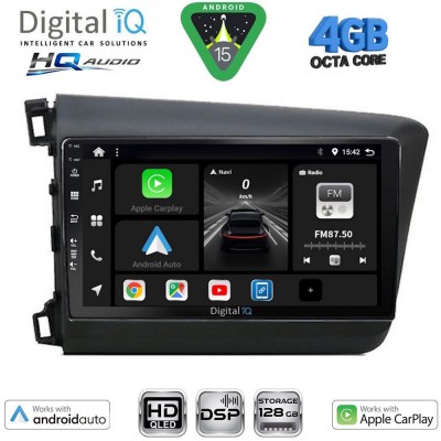 DIGITAL IQ BXK 191904D_CPAA (9inc) MULTIMEDIA TABLET for HONDA CIVIC 4Doors mod. 2012-2016