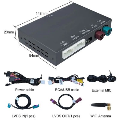 LENOVO LTP BM2906F CPAA (WIRELESS CARPLAY / ANDROID AUTO BOX for BMW - MINI (CIC system) with 2 cameras FRONT - REAR)