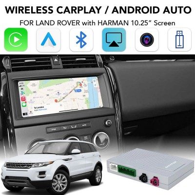DIGITAL IQ LR 522F CPA (WIRELESS CARPLAY / ANDROID AUTO BOX with 2 CAMERA IN for JAGUAR - LAND ROVER mod. 2016-2019 with HARMAN 10.25