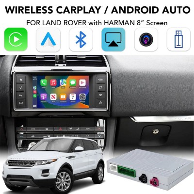DIGITAL IQ LR 523F CPA (WIRELESS CARPLAY / ANDROID AUTO BOX with 2 CAMERA IN for JAGUAR - LAND ROVER mod. 2016-2019 with HARMAN 8
