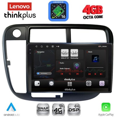 LENOVO LTG 7186_CPA CLIMA (9inc) MULTIMEDIA TABLET for HONDA CIVIC mod. 1995-2001