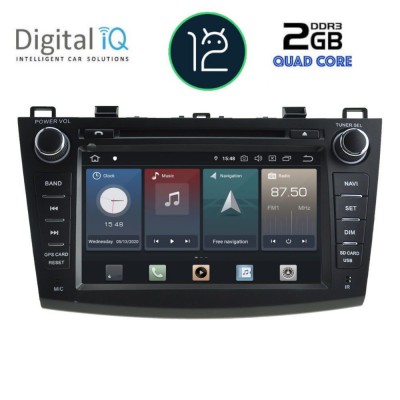 DIGITAL IQ X302_GPS (8'' DVD) MULTIMEDIA SYSTEM for  MAZDA 3 mod. 2009-2014
