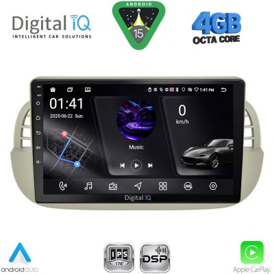 DIGITAL IQ RSG 6130BG_CPA (9inc) MULTIMEDIA TABLET for FIAT 500 mod. 2007-2015 (BEIGE)