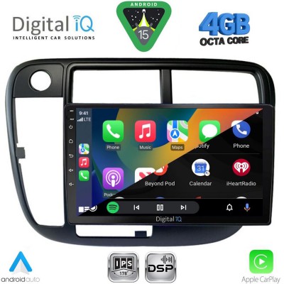 DIGITAL IQ RSG 6186_CPA CLIMA (9inc) MULTIMEDIA TABLET for HONDA CIVIC mod. 1995-2001