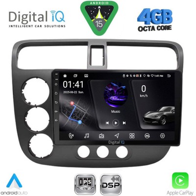 DIGITAL IQ RSG 6187_CPA (9inc) MULTIMEDIA TABLET for HONDA CIVIC 4D mod. 2001-2006