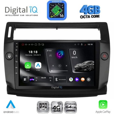 DIGITAL IQ RTG 6084BL_CPA (9inc) MULTIMEDIA TABLET for CITROEN C4  mod. 2004-2011 (BLACK)