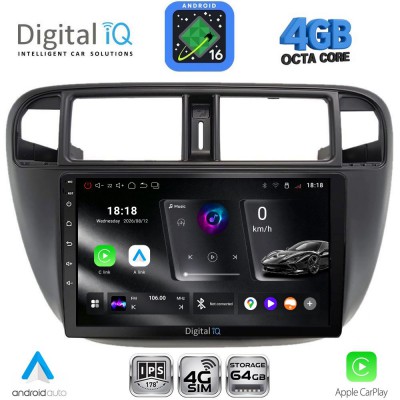 DIGITAL IQ RTG 6186_CPA A/C (9inc) MULTIMEDIA TABLET for HONDA CIVIC mod. 1995-2001