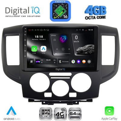 DIGITAL IQ RTG 6458BL_CPA (9inc) MULTIMEDIA TABLET for NISSAN NV 200 mod. 2009-2020 (BLACk)