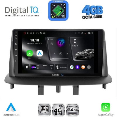 DIGITAL IQ RTG 6556_CPA (9inc) MULTIMEDIA TABLET for RENAULT MEGANE 3 mod. 2009-2016