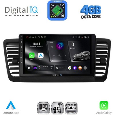 DIGITAL IQ RTG 6665_CPA (9inc) MULTIMEDIA TABLET for SUBARU LEGACY - OUTBACK mod. 2002-2008
