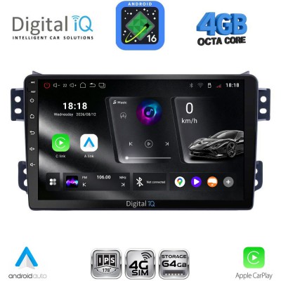 DIGITAL IQ RTG 6682_CPA (9inc) MULTIMEDIA TABLET for OPEL AGILA - SUZUKI SPLASH mod. 2008-2018