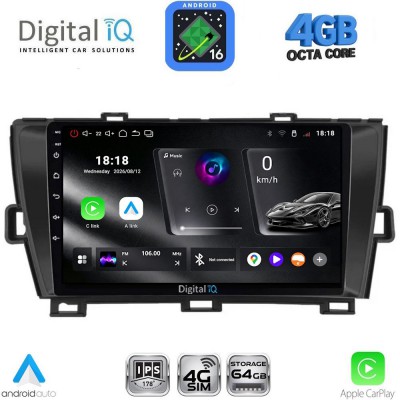 DIGITAL IQ RTG 6726BL_CPA (9inc) MULTIMEDIA TABLET for TOYOTA PRIUS mod. 2009-2015 (BLACK)
