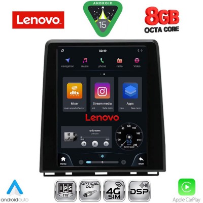 LENOVO SSW 10947_CPAA (LOW VERSION) TESLA STYLE for RENAULT CLIO - CAPTUR mod. 2019-2026
