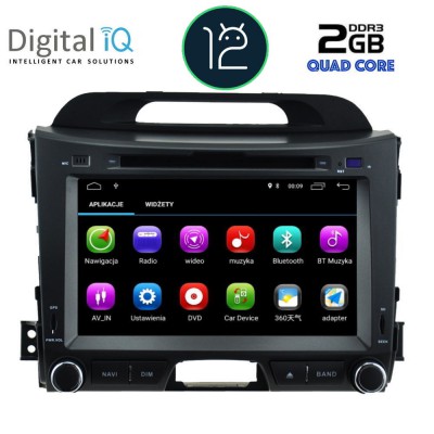DIGITAL IQ X374M_CPA (8'' DVD) MULTIMEDIA SYSTEM for KIA SPORTAGE mod. 2010-2015